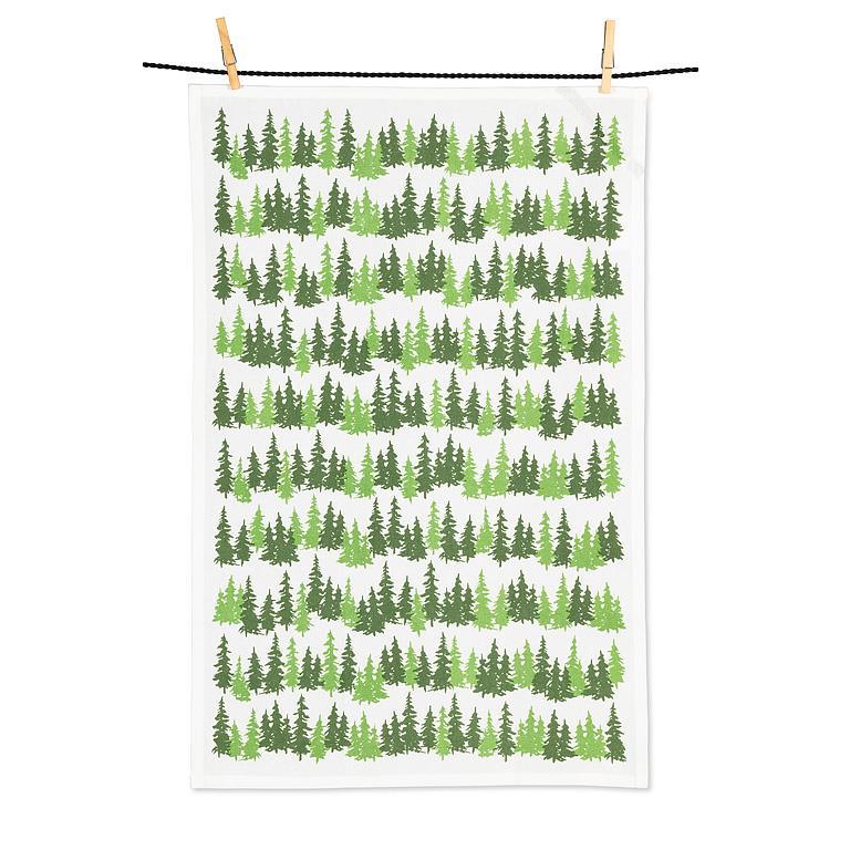 Rows of Evergreen Kitchen Towel
