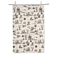 Pumpkin & Crow Halloween Dishcloth