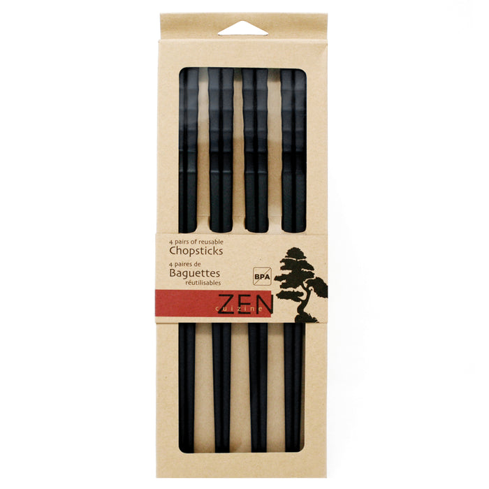 Chopsticks, Black Set of 4