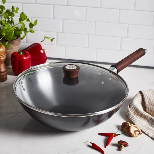 Carbon Steel Dragon Wok, 32cm