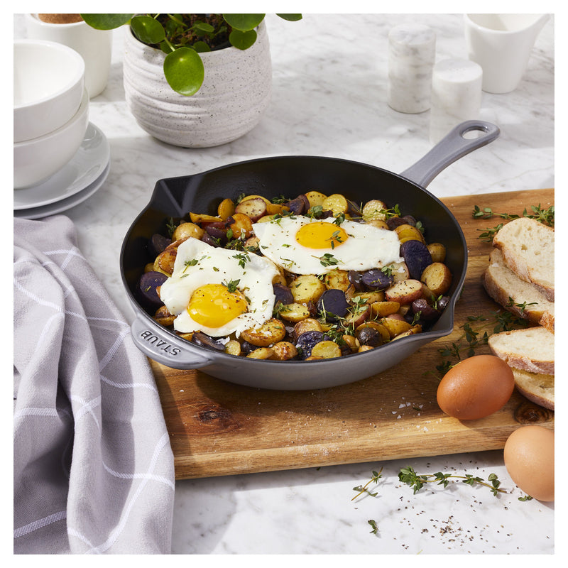 STAUB Pans 26 cm / 10 inch Cast Iron Frying Pan, Graphite-Grey-1