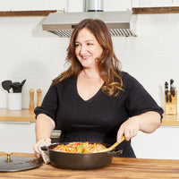 STAUB Braisers 3.7 L Cast Iron Round Saute Pan Chistera, Black-2