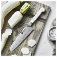 ZWILLING Pro le blanc 7 inch Santoku, White-3
