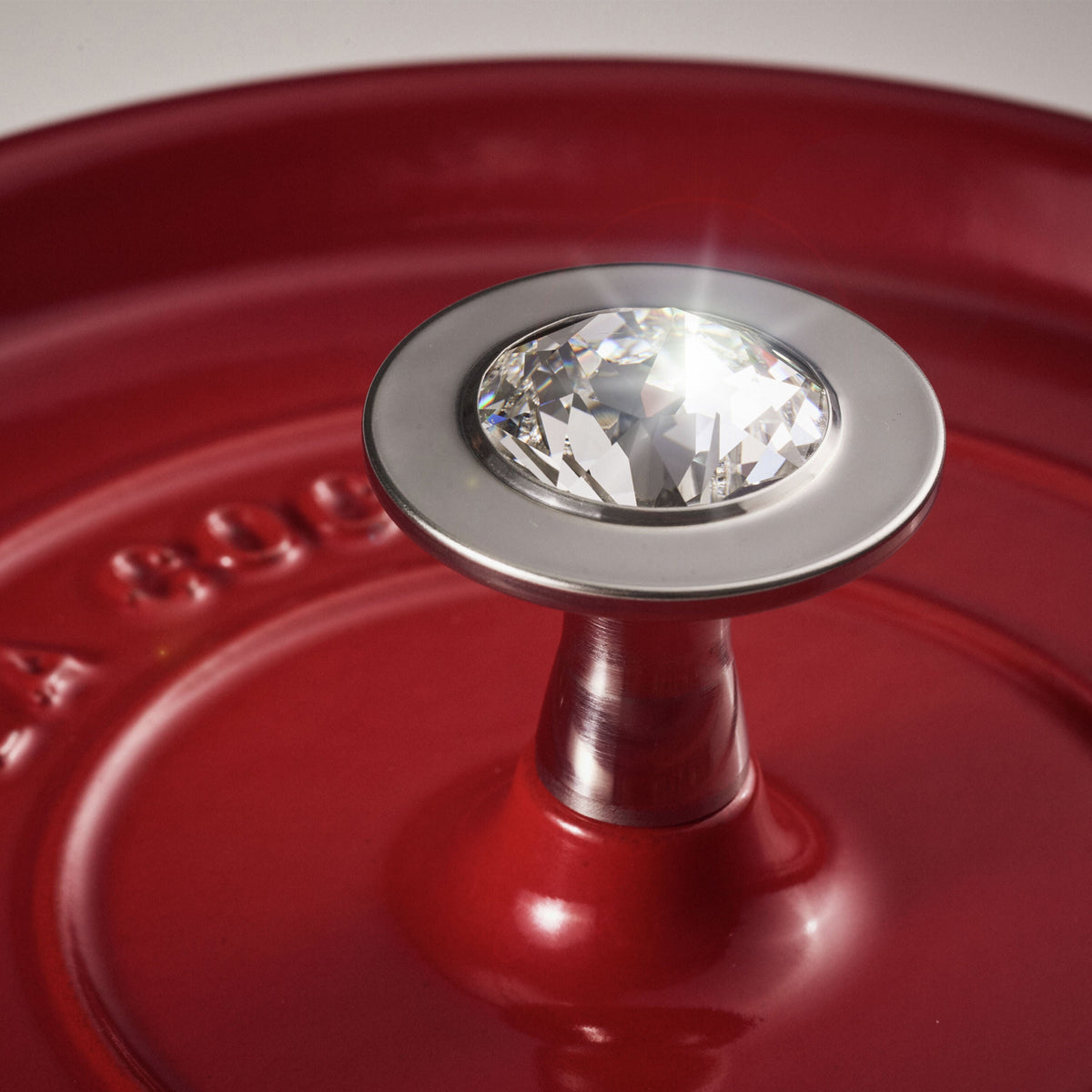 STAUB Cast Iron - Accessories Stainless Steel Round Knob Adorned With Crystal By Swarovski