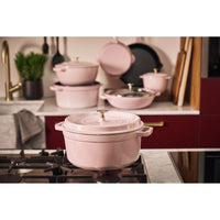 STAUB La Cocotte 5.25 L Cast Iron Round Cocotte, Sorbet Rose-1