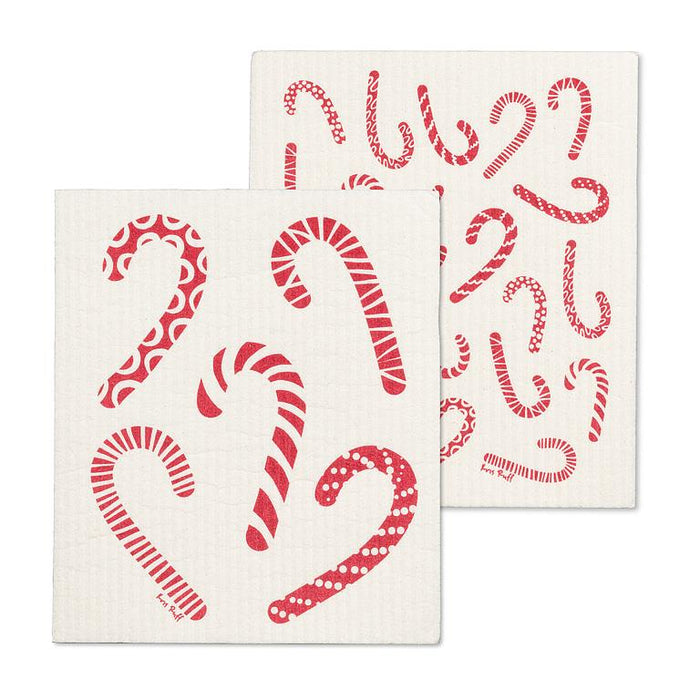 Candycane Dishcloth, Set of 2