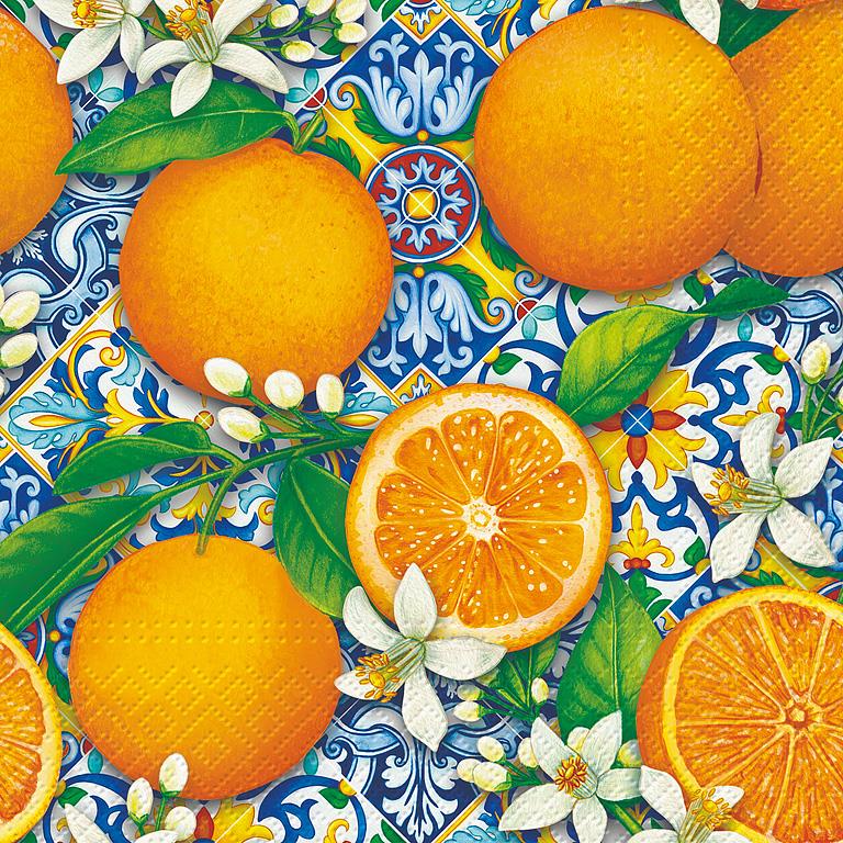 Orange Bloom Luncheon Napkins, 20 pk.