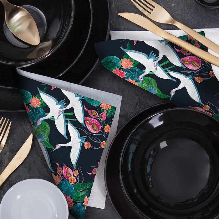 Cranes Luncheon Napkins, 20 pk.