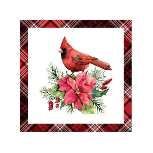 Cardinal Plaid Lunch Napkin 20Pk Multi