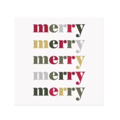 Bold Merry Printed Luncheon Napkin 20Pk Multi