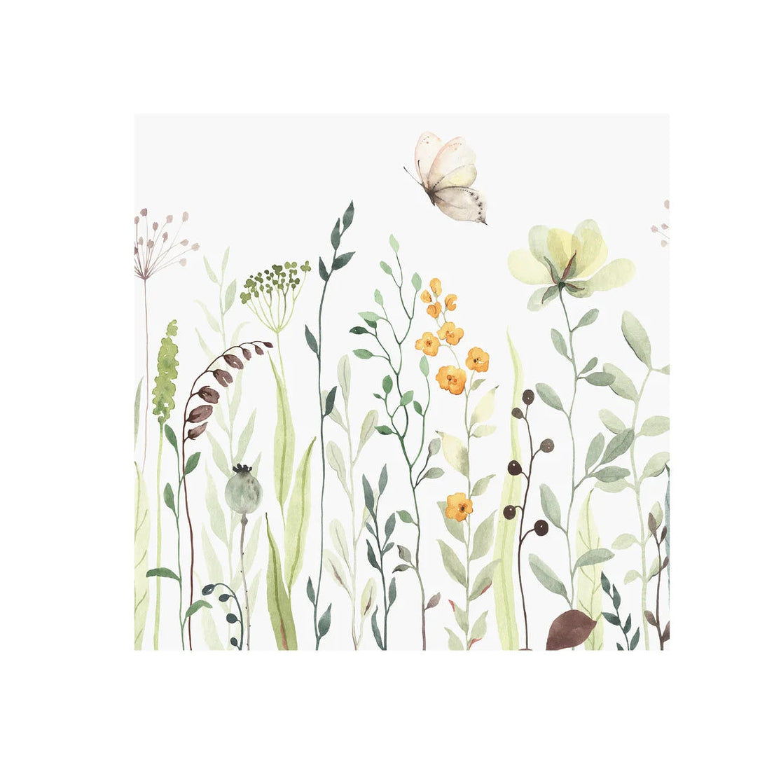 Flower Border Printed Cocktail Napkin 20Pk