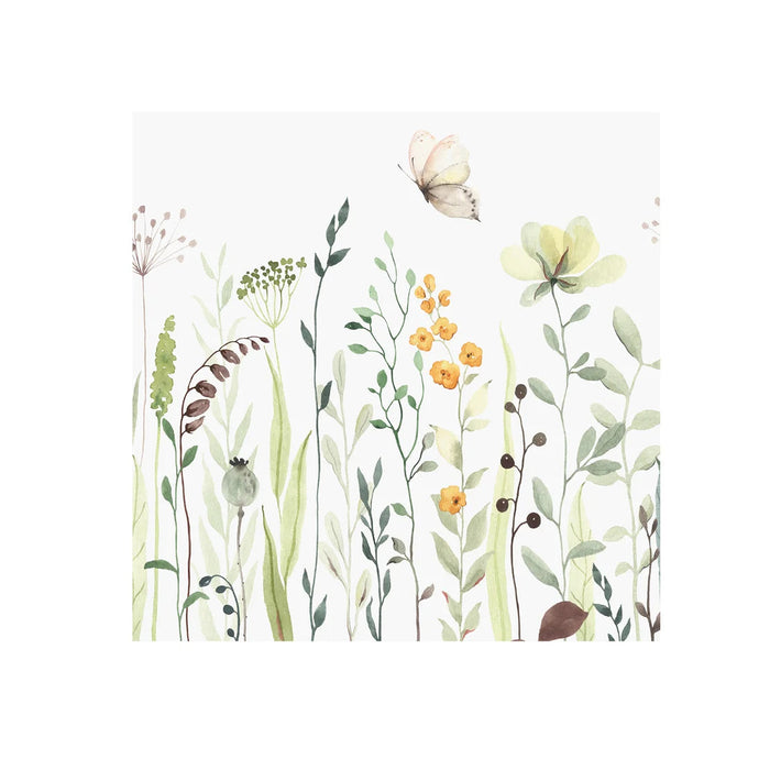 Flower Border Printed Cocktail Napkin 20Pk