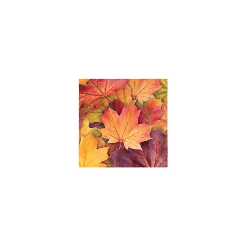 Maple Leaf Printed Lunch Napkin 20Pk Multi