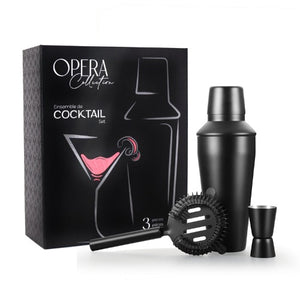 Black 3 pc Cocktail Set