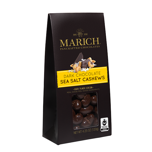 Marich Dark Chocolate Sea Salt Cashews, 4.25oz