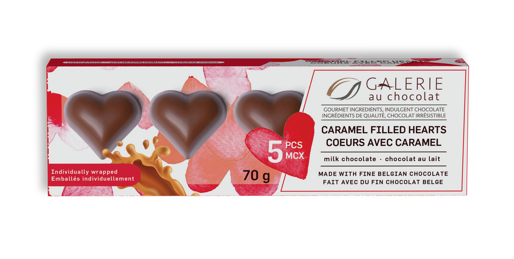 Milk Chocolate Caramel Hearts