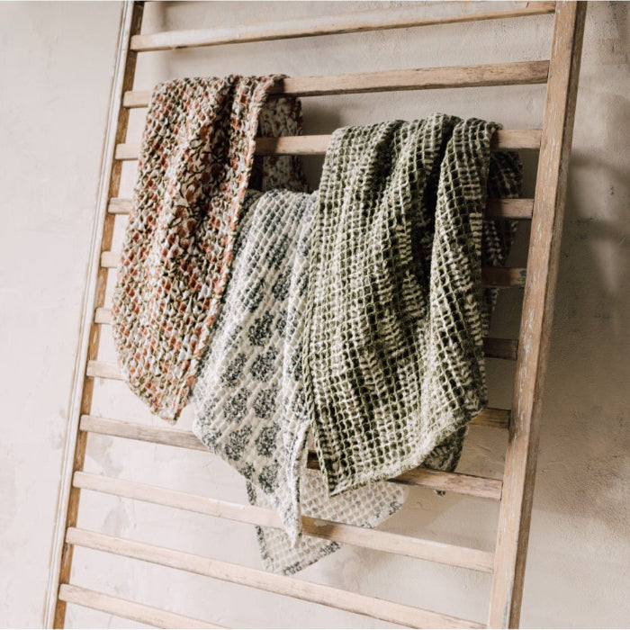 Thrive Block Print Waffle Dishtowel