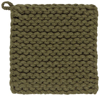 Knit Pot Holders, Assorted Colours