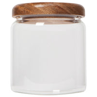 Acacia Wood Glass Jar, 20oz