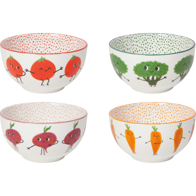 Funny Food Bowls, Set of 4