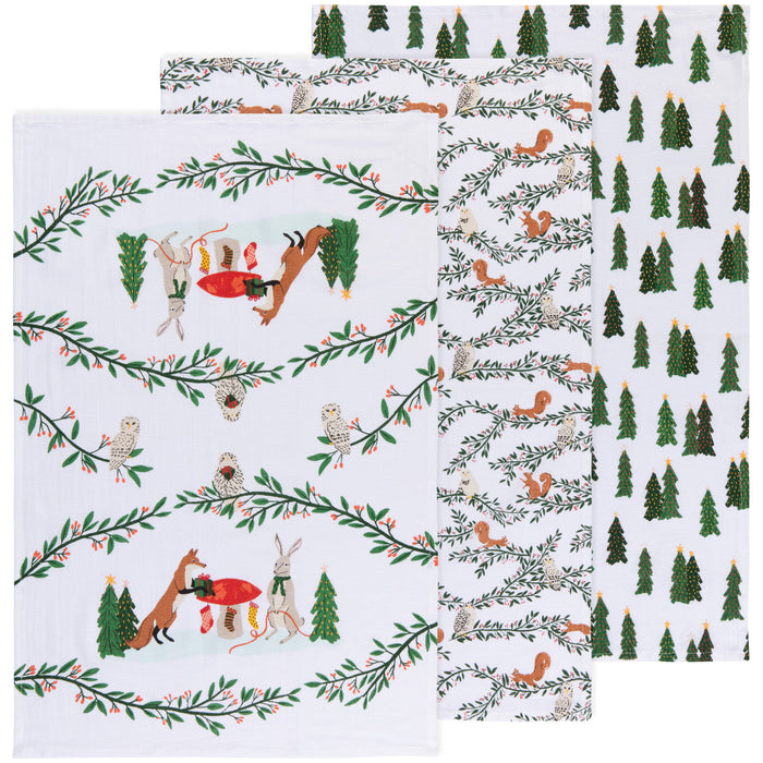Forest Fete Dishtowels, Set of 3