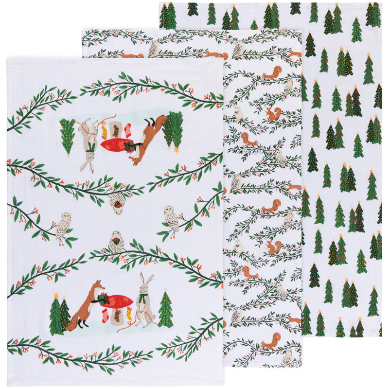 Forest Fete Dishtowels, Set of 3
