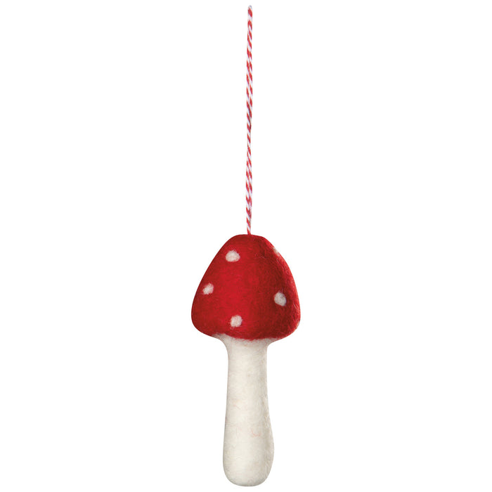 Felt Toadstool Ornaments, 1 per