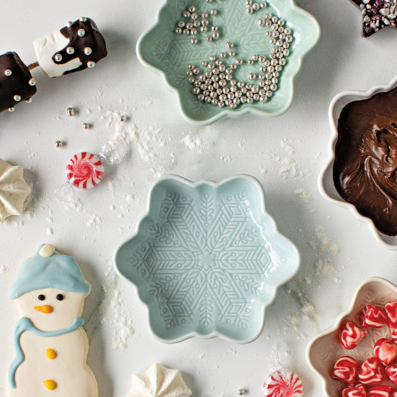 Snowflake Dipping Dish, Set of 4