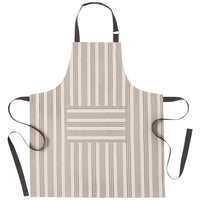 Pencil Stripe Grey Chef's Apron