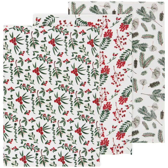 Winterberry Dishtowels, Set of 3