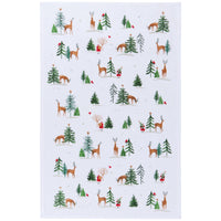 Santa's Reindeer Christmas Dishtowel