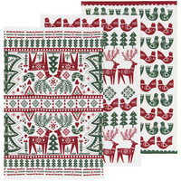 Folk Forest Christmas Dishtowels
