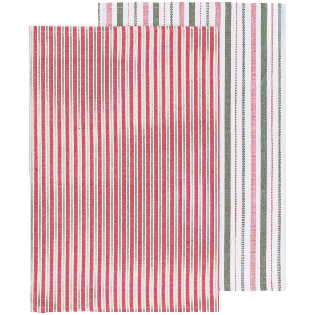Holiday Recycled Cotton Dishtowels Set of 2