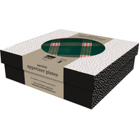 Holiday Plaid Appetizer Plates, Set of 4