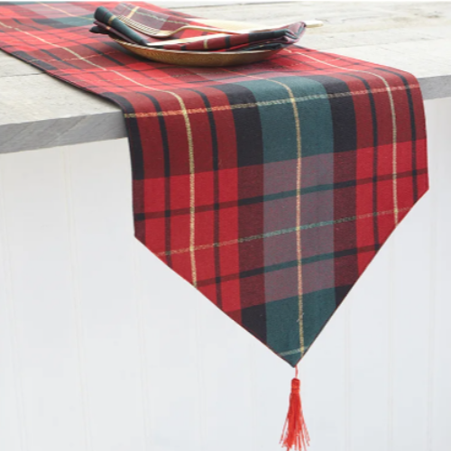 Traditional Check Table Runner