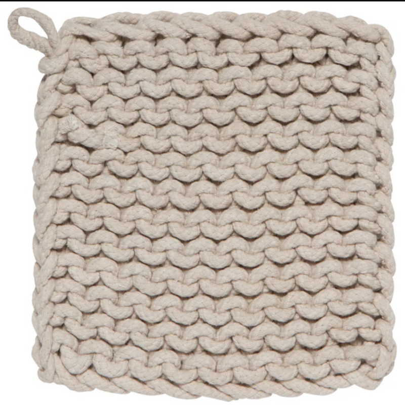 Knit Dove Grey Pot Holder