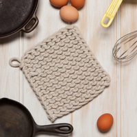 Knit Dove Grey Pot Holder