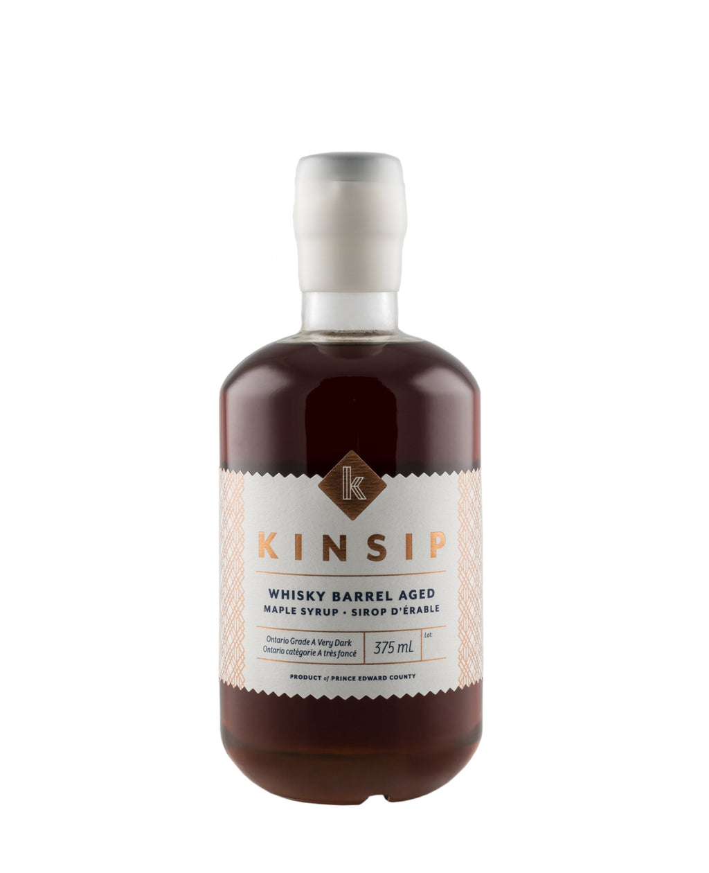Kinsip Whiskey Barrel Aged Maple Syrup, 375ml