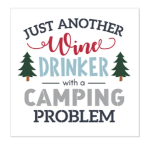 Wine and Camping Cocktail Napkin,  20pk