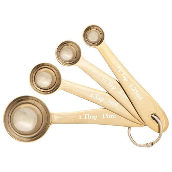 Gold 4 pc Measuring Spoon Set