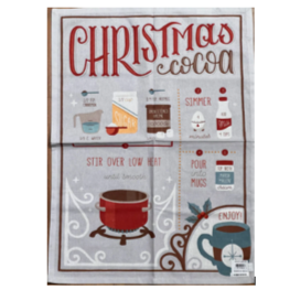 Christmas Cocoa Recipe Tea Towel