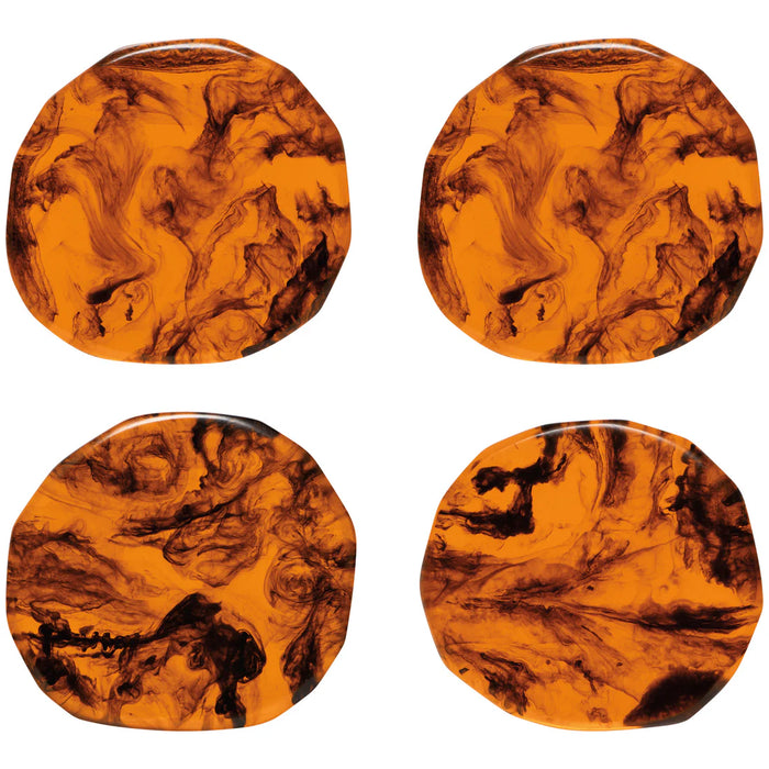 Tortoise Shell Coasters, Set of 4