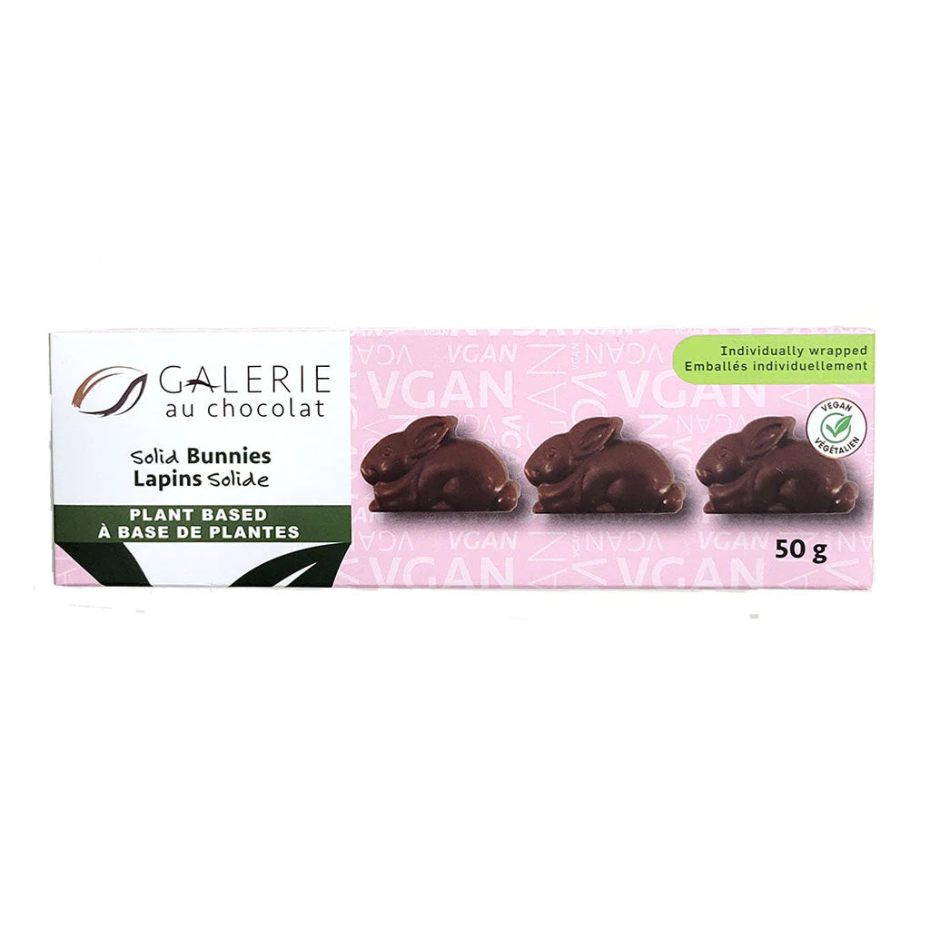 Solid Vegan Chocolate Bunnies, 5pack