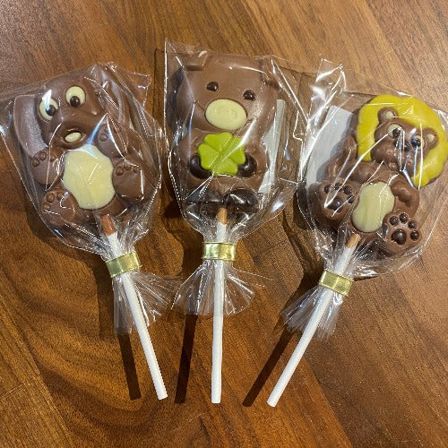 Chocolate Elephant, Pig and Lion Lollipop