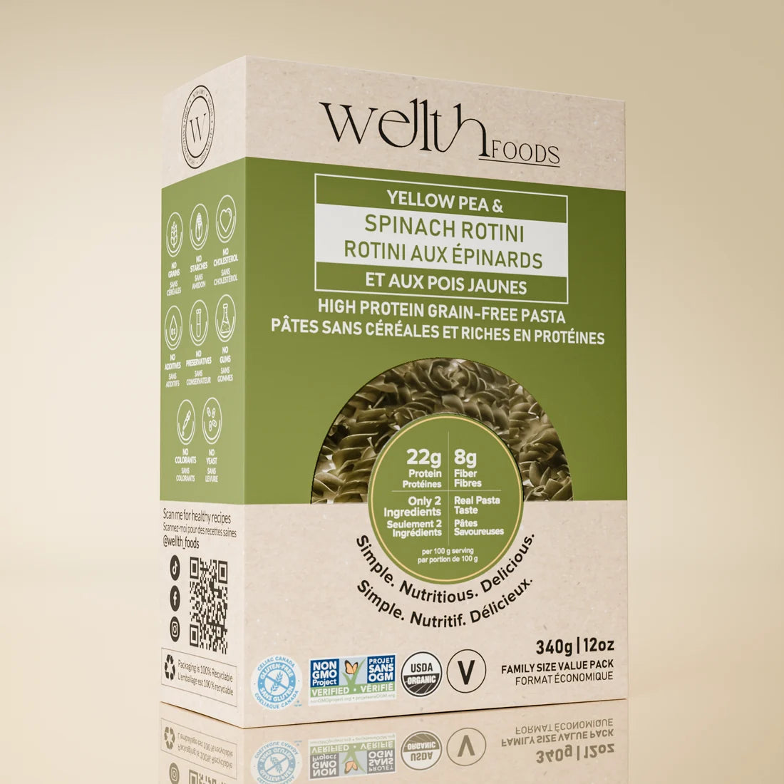 Wellth Gluten-Free Rotini, 340g