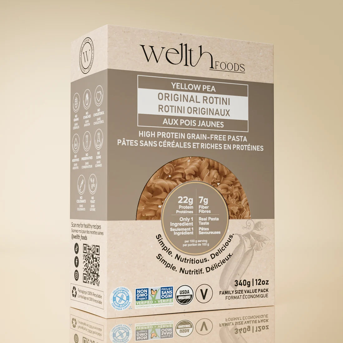 Wellth Gluten-Free Rotini, 340g