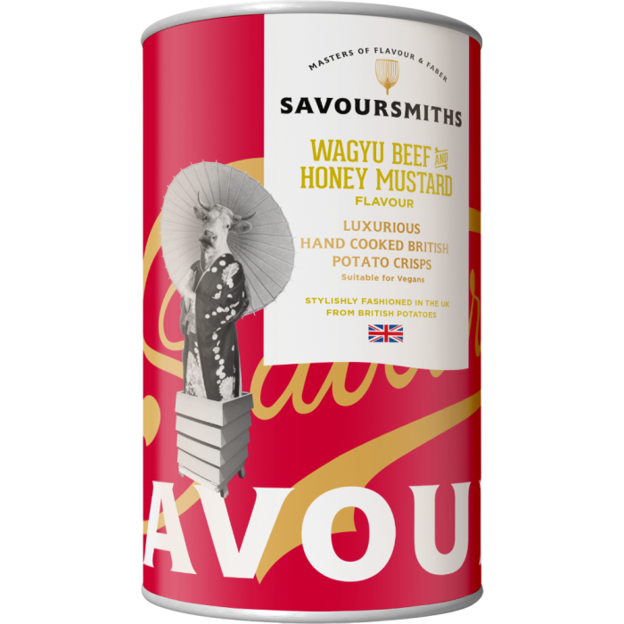 Wagyu Beef & Honey Mustard Potato crisps-VEGAN, 100g Tins