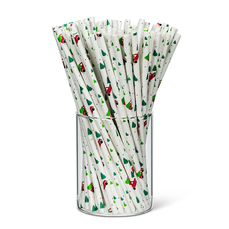 Paper Straws, Truck & Trees 100pc