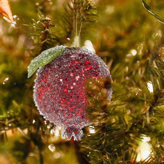 Glitter Pomegranate Ornament