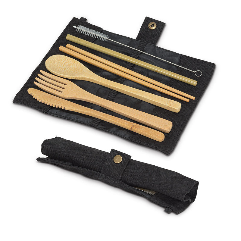 Cutlery Set in Roll. 7 Pieces